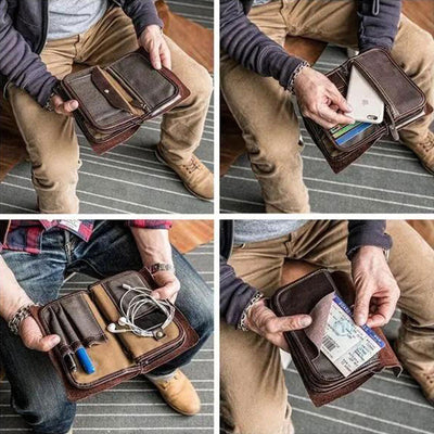 Limited Stock: Men Vintage Multifunctional Business Long Wallet