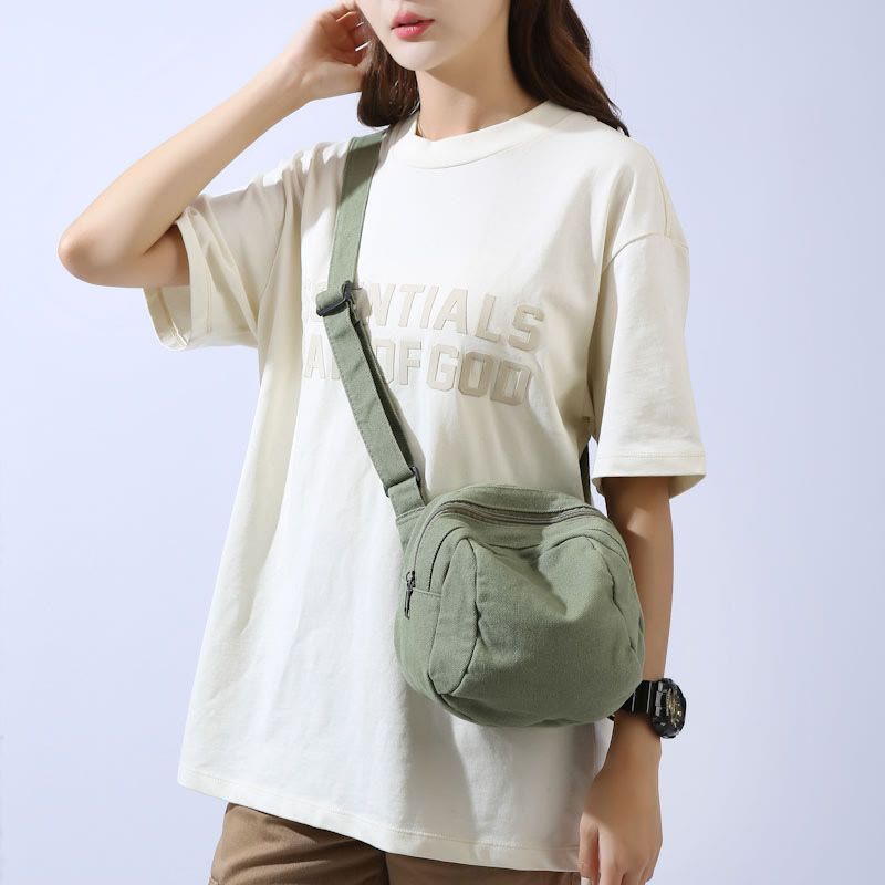 Casual Crossbody Bag For Women Canvas Simple Travel Purse