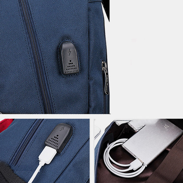 Multi-Compartment Waterproof Anti-theft Nylon Backpack