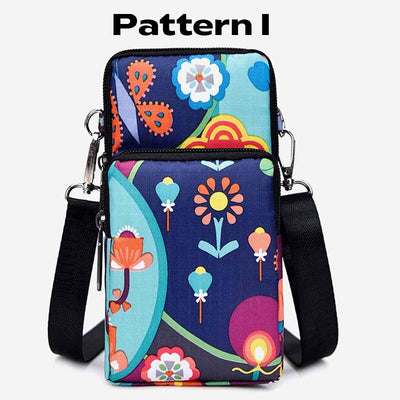 Lightweight Mini Shoulder Bag Women Purse Floral Crossbody Wallet Phone Bag