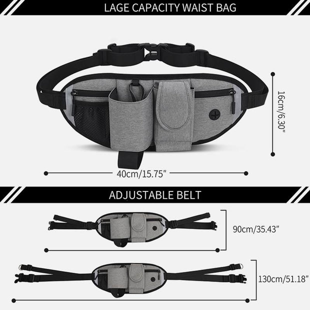 Multifunctional Waist Bag For Running Waterproof Dog Leash Sports Pack