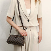 Crossbody Bag For Women Business Vintage Mixed Color Clip Bag