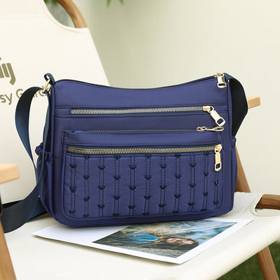 Lightweight Nylon Purse For Women Heart Embroideried Crossbody Bag