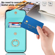 Phone Case For Daily Ring Buckle Card Slot Leather Case