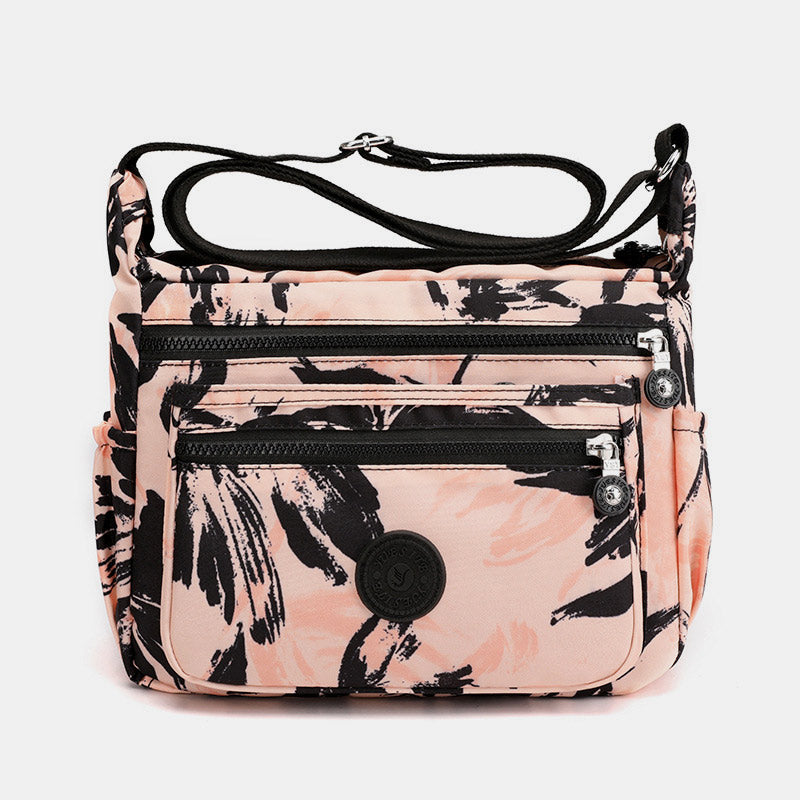 Large Capacity Waterproof Floral Crossbody Bag