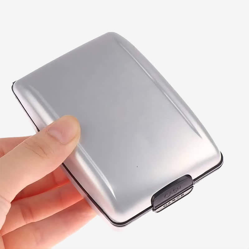 RFID Blocking Aluminum Alloy Wallet Case Card Holder Money Organizer