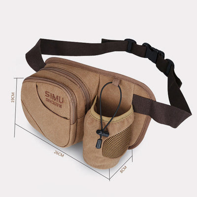 Small Waist Bag for Men Outdoor Riding Canvas Sports Bag