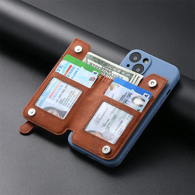 Wallet For Phone Creative Stick Clamshell Style Back Card Holder