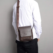 Messenger Bag for Men Work Business Vintage Magnetic Buckle Crossbody Bag