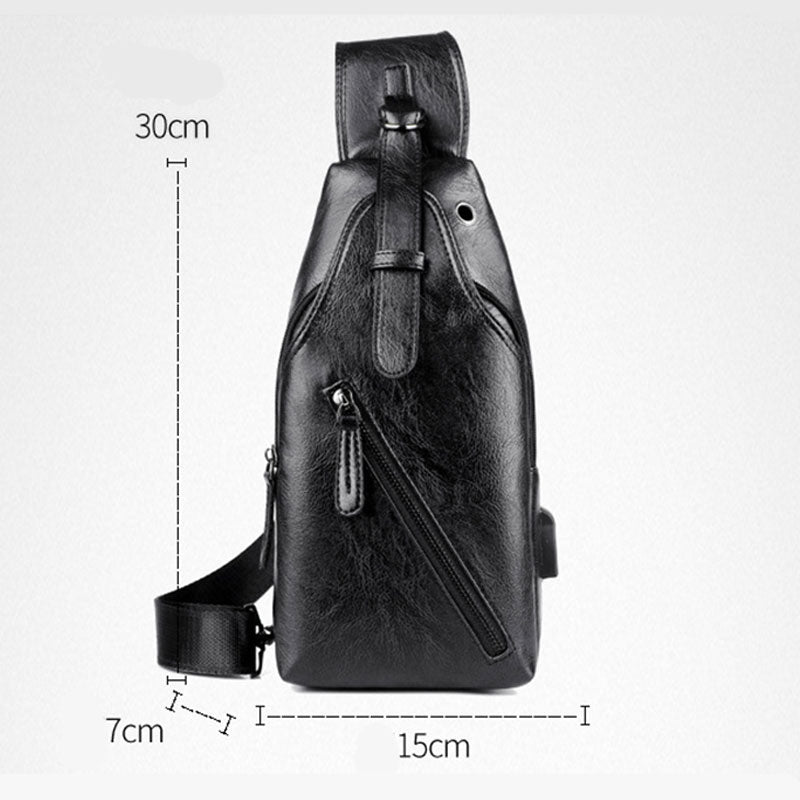 Anti-theft USB Charging Waterproof Sling Bag