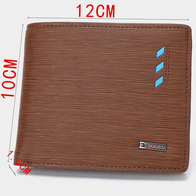 Wallet For Men PU Leather Business Style Short Money Clip