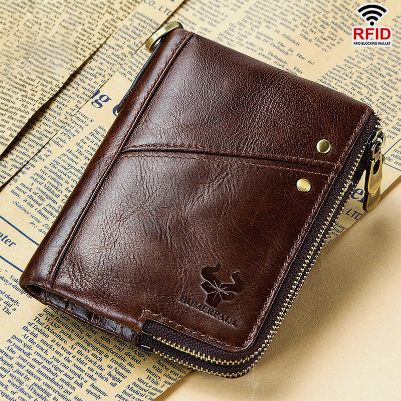 RFID Anti-theft Multi-slot Bifold Wallet