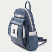 Zipper Sling Bag For Women Retro Simple Multifunctional Backpack
