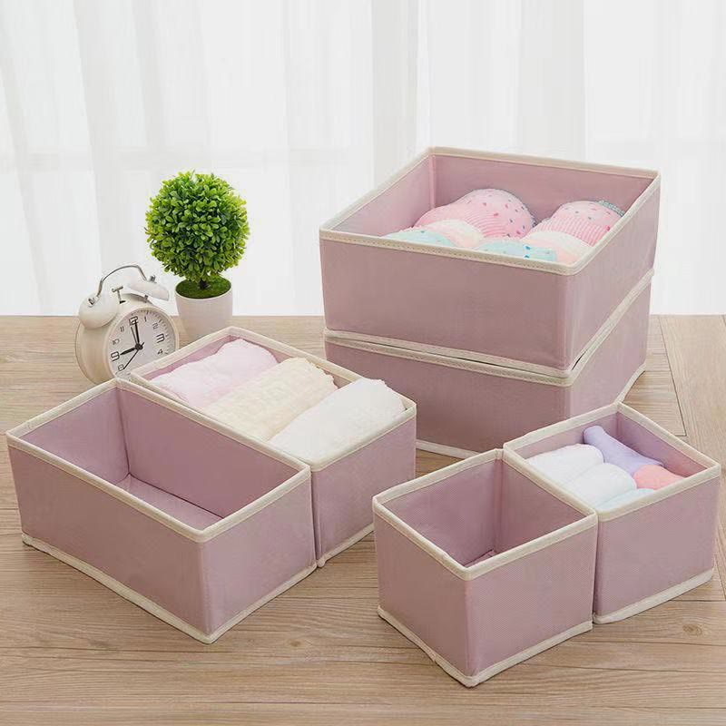 Storage Bag For Home Non-Woven Six-Piece Set Folding Clothes Organizer Box