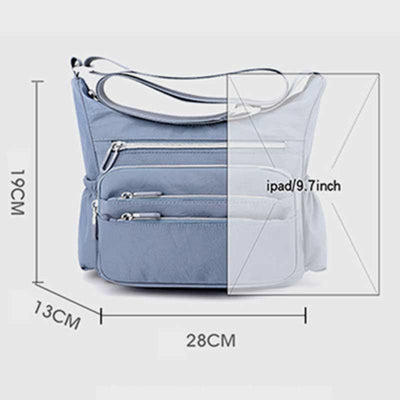 Lightweight Multi-Pocket Nylon Purse for Women Multifunctional Crossbody Shoulder Bag