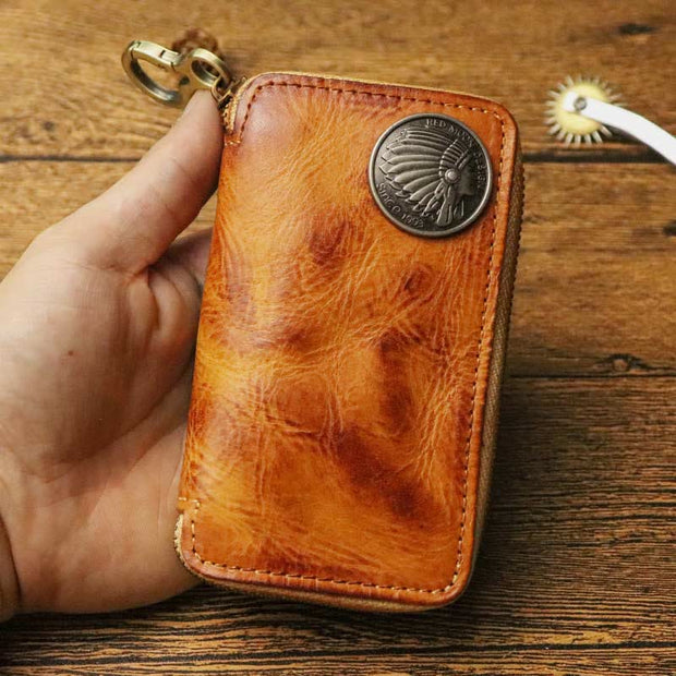 Leather Wallet For Men Waist Wear Multi Functional Key Purse