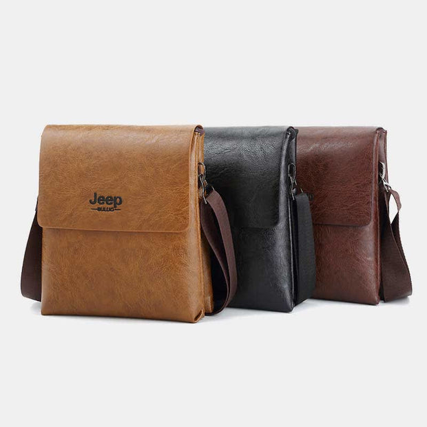 Mens Bag PU Leather Messenger Bag Travel Work Business Shoulder Bags