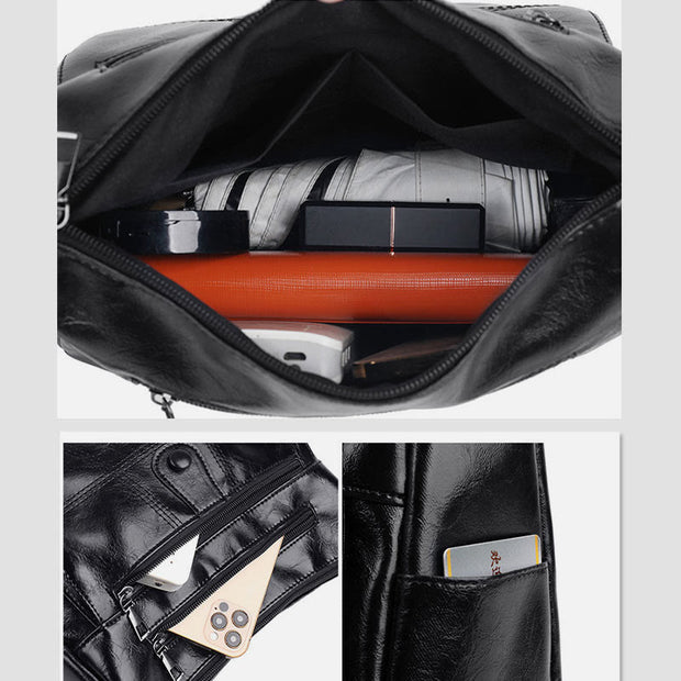 Multiple Compartment Shoulder Bag For Lady Commuting Elegant Crossbody Purse