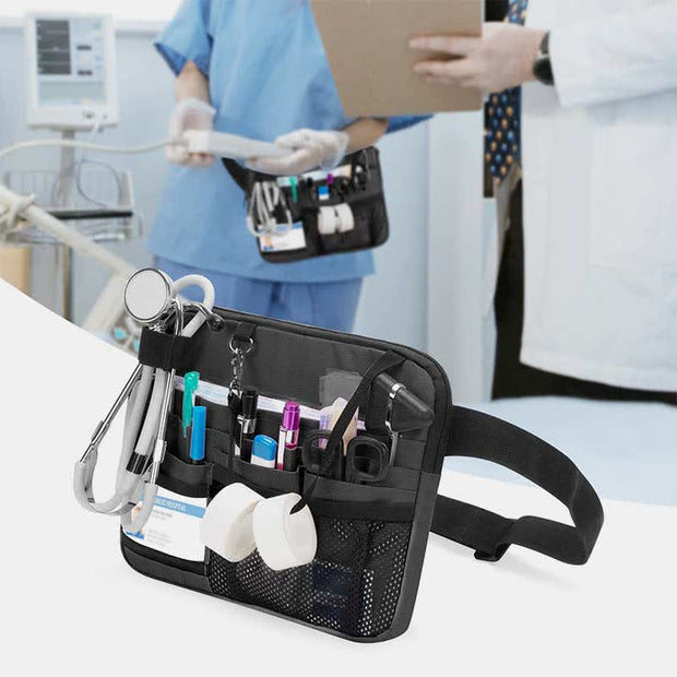 Multi-Slot Medical Gear Pocket Belt Bag Adjustable Nurse Nursing Waist Bag