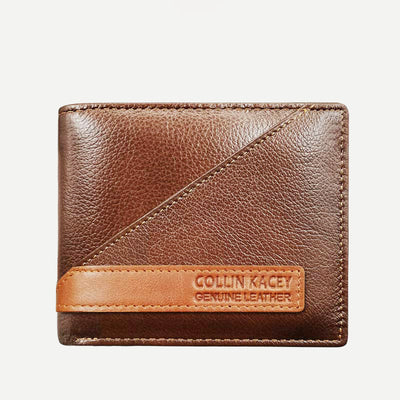 Mens Retro Bifold Short Roomy Leather Wallet Multi Style Optionals