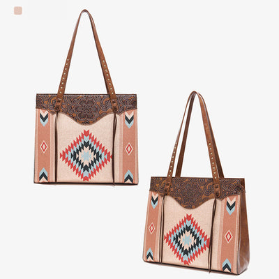 Vintage Bohemian Tote Women Classic Cotton Linen Underarm Shoulder Bag