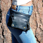 Retro Leather Waist Pack Lady Shoulder Waist Bag Belt Bag