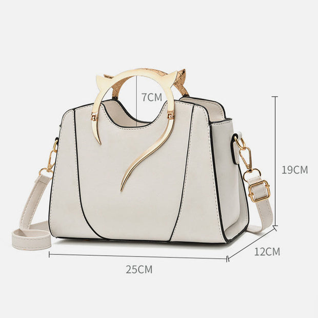 Cute Cat Shape Handle Bag Women Adjustable Strap Crossbody Purse