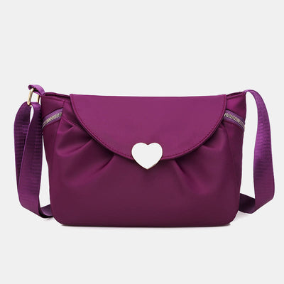 Crossbody Bag For Women Heart Buckle Waterproof Oxford Bag