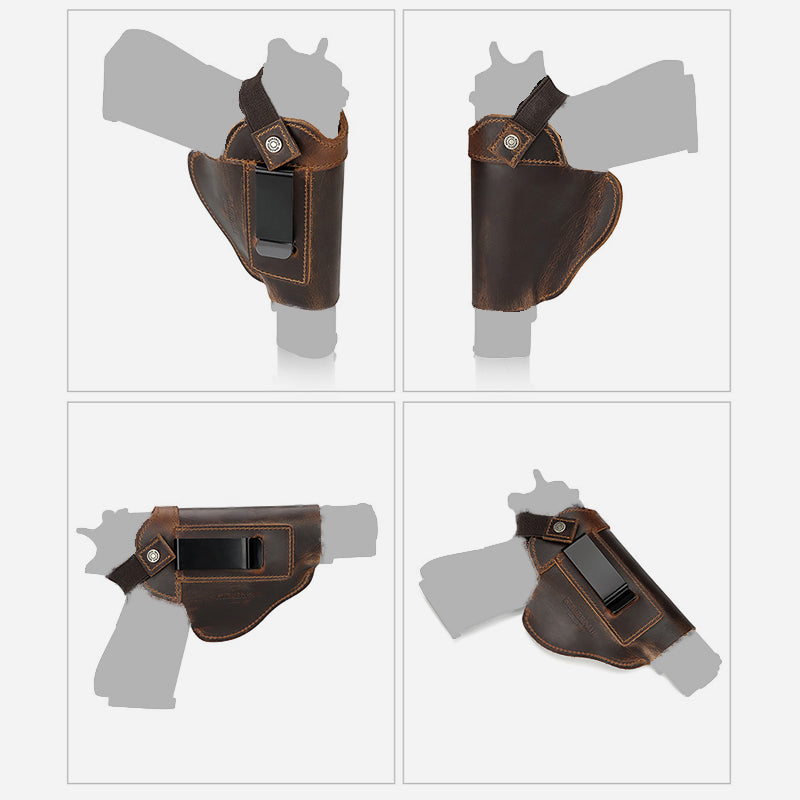 Women Men Outdoor Tactics Holster Outside The Waistband Leather Holster