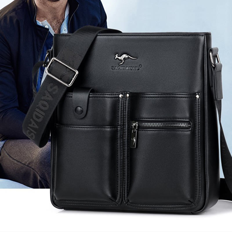 Messenger Bag For Men Large Capacity Leisure Leather Crossbody Bag