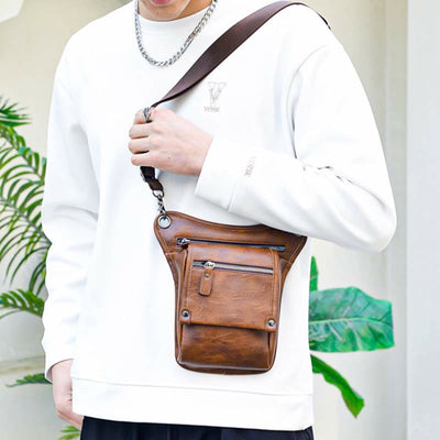 Durable Leg Bag For Men Business Multifunctional Gentle Crossbody Bag