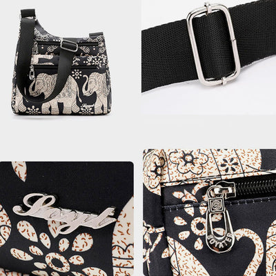 Crossbody Bag for Women Folk-Custom Ethnic Printing Nylon Satchel