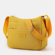 Multi Pocket Nylon Roomy Women Purse Handbags Solid Color Casual Crossbody Shoulder Bag